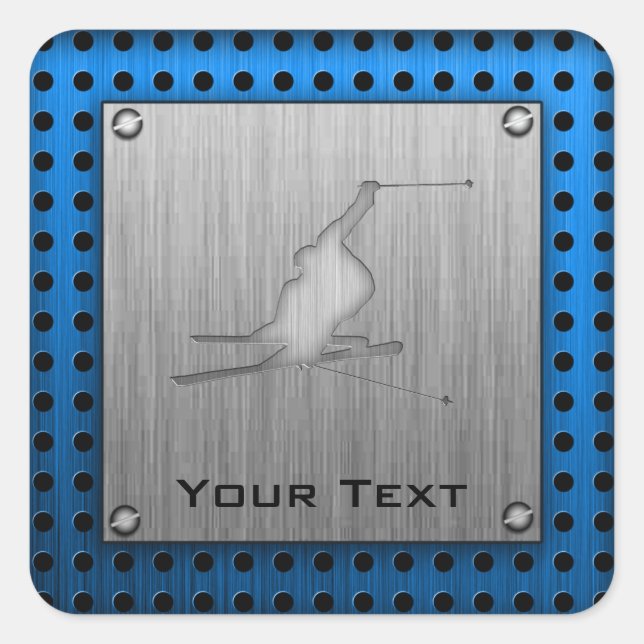 Adesivo Quadrado Escoamento da neve com aspecto metálico escovado (Frente)