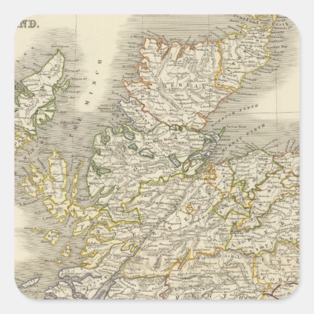 Adesivo Quadrado Escócia 24 (Frente)