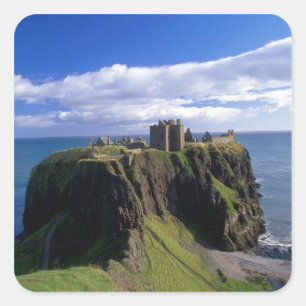 Adesivo Quadrado Escócia, Aberdeen. Castelo de Dunnotar.