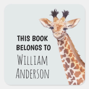 Adesivo Quadrado Escola de Nomes Personalizados da Garota Bonita