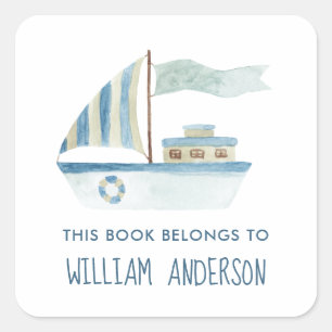Adesivo Quadrado Escola Personalizada Boat Náutica