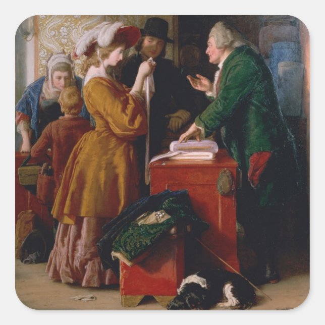 Adesivo Quadrado Escolhendo o palhaço de casamento, do capítulo 1 d (Frente)