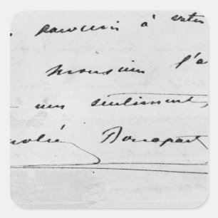 Adesivo Quadrado Escrita e assinatura