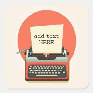 Adesivo Quadrado Escrita Vintage