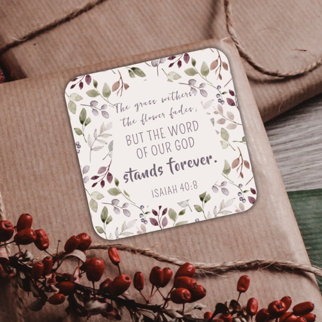 Adesivo Quadrado Escritura de Padrão de Folha de Cobra Cristã (Criador carregado)