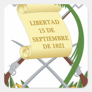 Adesivo Quadrado Escudo de armas de Guatemala - brasão