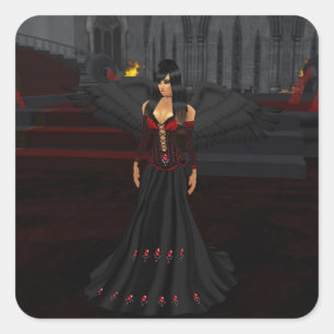 Adesivo Quadrado Escuridão Anjos