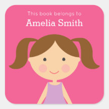 Escute-me como a garota Brunette Ponytails Bookpla