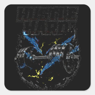 Adesivo Quadrado Esforce-se ao Máximo – Ética de Trabalho Motivação