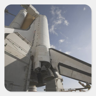 Adesivo Quadrado Esforço do vaivém espacial na plataforma de