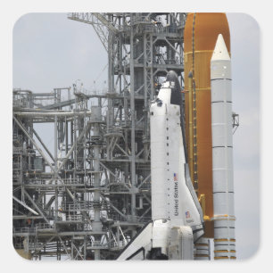 Adesivo Quadrado Esforço do vaivém espacial na plataforma de
