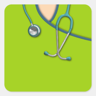 Adesivo Quadrado Esfregões Médicos de Cores Personalizados