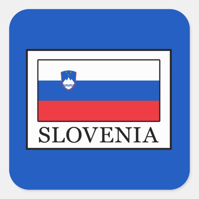 Adesivo Quadrado Eslovênia (Frente)