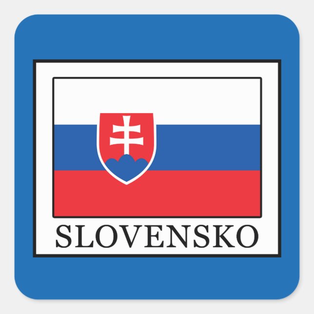 Adesivo Quadrado Eslovênia (Frente)