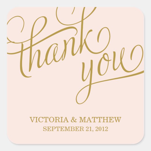 ADESIVO QUADRADO ESMAGADO | RÓTULO DE AGRADECIMENTO (Frente)