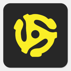 Adesivo Quadrado Espaçador legal Amarelo 45 DJ
