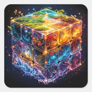 Adesivo Quadrado Espaço das Sessões do Cubo Fantasy