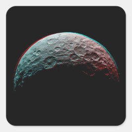 Adesivo Quadrado Espaço negro e planeta no sistema solar. Astronomi