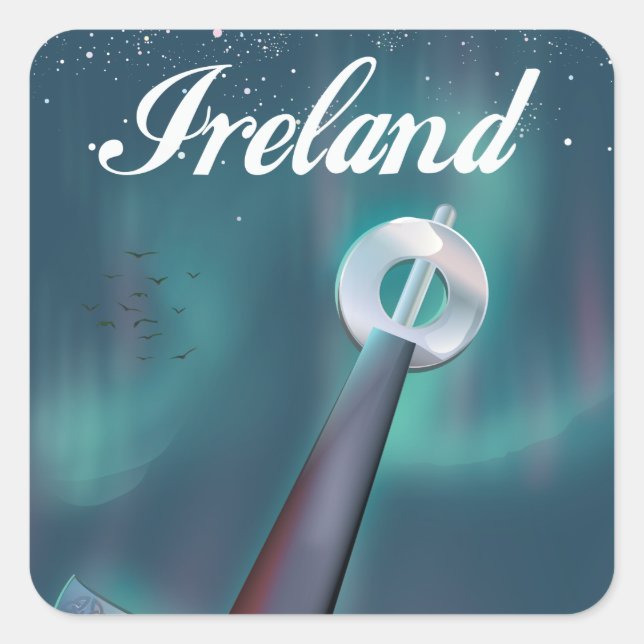 Adesivo Quadrado espada celta da irlanda (Frente)