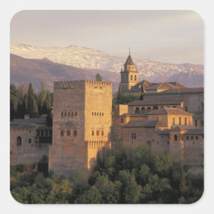 Adesivo Quadrado Espanha, Granada, Andaluzia A Alhambra,