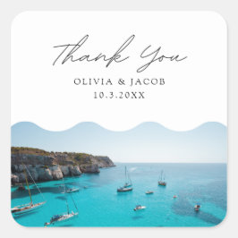 Adesivo Quadrado Espanha Menorca Foto De Casamento Favorito Obrigad