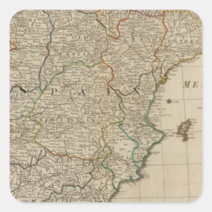 Adesivo Quadrado Espanha, Portugal