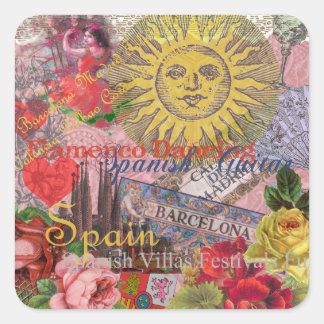 Adesivo Quadrado Espanha Sunshine - Arte Espanhola