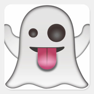 Adesivo Quadrado Espanta-fantasma Emoji Legal Diversão