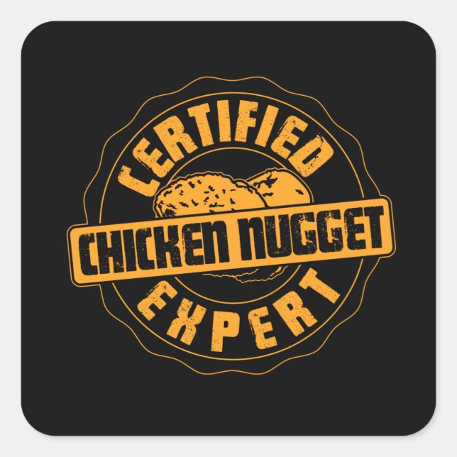 Adesivo Quadrado Especialista em Nugget de frango certificado (Frente)