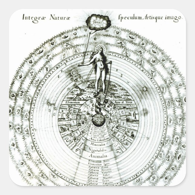 Adesivo Quadrado Espelho da Natureza como um todo, Uma Probabilidad (Frente)