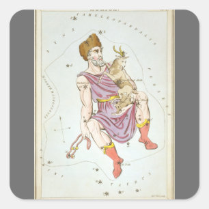 Adesivo Quadrado Espelho da Urânia, Mapa Celestial da Astronomia Vi