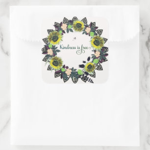 Adesivo Quadrado Esperança de conforto no Iluminismo