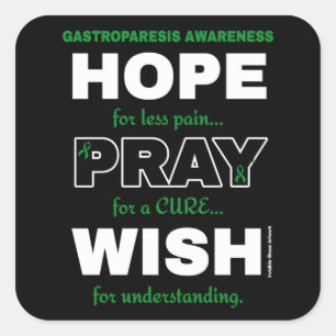 Adesivo Quadrado Esperança Reze Desejo... Gastroparesis
