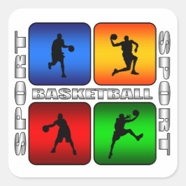 Adesivo Quadrado Espetacular basquete
