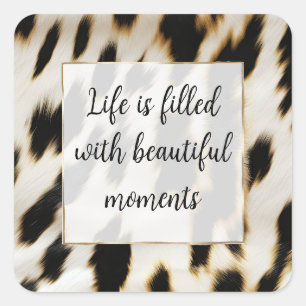 Adesivo Quadrado Espinho Dourado branco preto