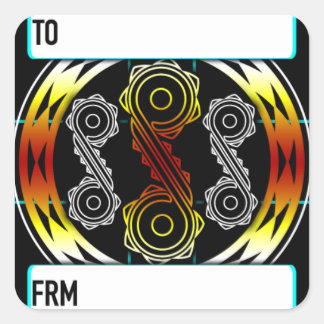 Adesivo Quadrado Espirais e Ouros na explosão estelar