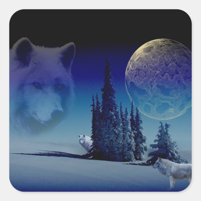 Adesivo Quadrado Espírito Da Floresta (Frente)