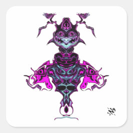 Adesivo Quadrado Espírito (ou frango muito estranho) v1