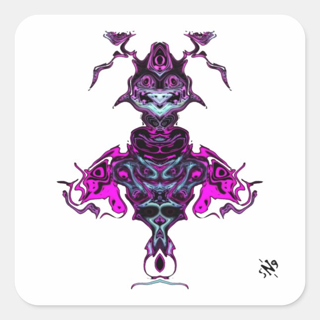 Adesivo Quadrado Espírito (ou frango muito estranho) v1 (Frente)