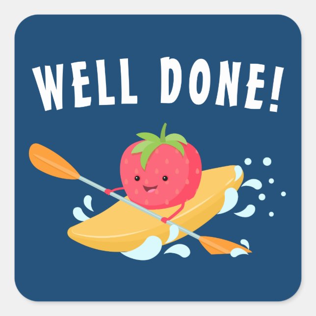 Adesivo Quadrado Esportes aquáticos bem feitos (Frente)