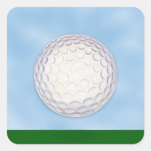 Adesivo Quadrado Esportes De Chip Do Curso De Golfe (Frente)