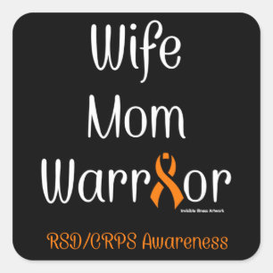 Adesivo Quadrado Esposa Mãe Guerreira...RSD/CRPS