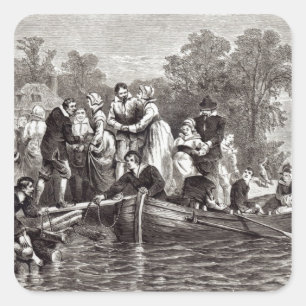 Adesivo Quadrado Esposas para os colonos em Jamestown