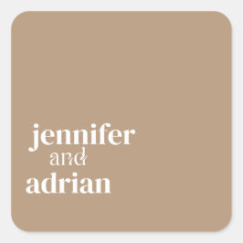 Adesivo Quadrado Esquadrão de Envelope Moderno Mínimo Elegante S