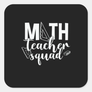 Adesivo Quadrado Esquadrão de Professores de Matemática