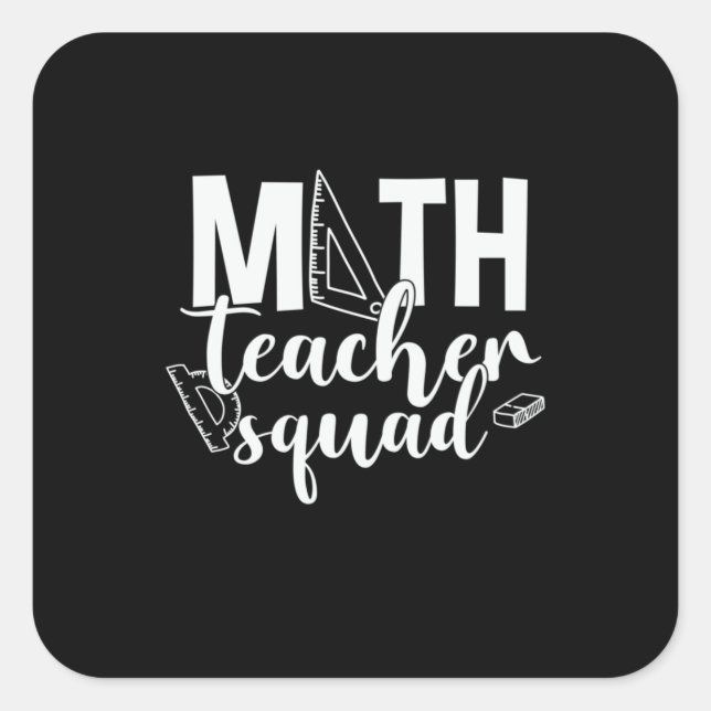 Adesivo Quadrado Esquadrão de Professores de Matemática (Frente)