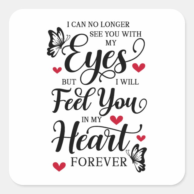 Adesivo Quadrado Esquece-me que não - Memorial Grievance (Frente)