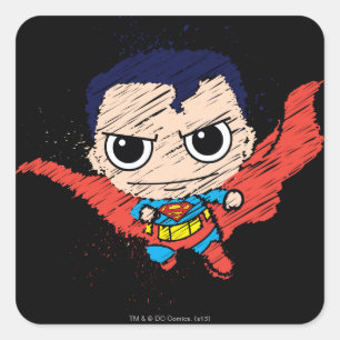 Adesivo Quadrado Esquema Mini Superman