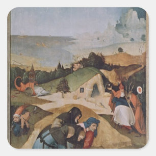 Adesivo Quadrado Esquerda do Triptych da tentação de