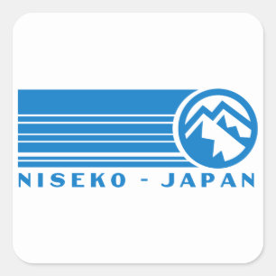 Adesivo Quadrado Esqui Japão de Niseko
